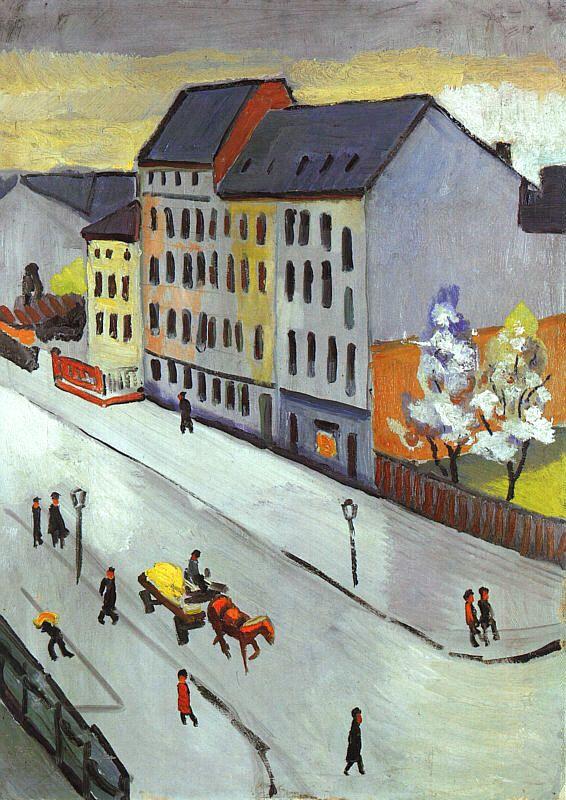 August Macke Our Street in Gray oil painting image